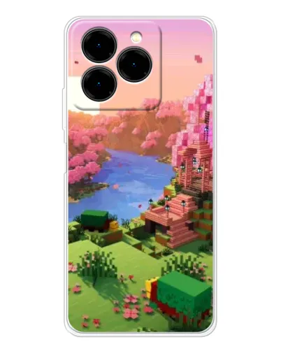 Чохол для Ulefone Note 20 Pro з картинкою «Рожеве дерево Minecraft»