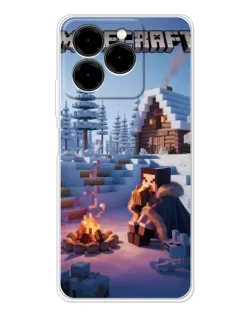 Чохол для Ulefone Note 20 Pro з картинкою «Зимовий Minecraft»