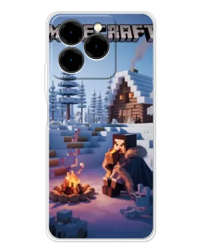 Чохол для Ulefone Note 20 Pro з картинкою «Зимовий Minecraft»