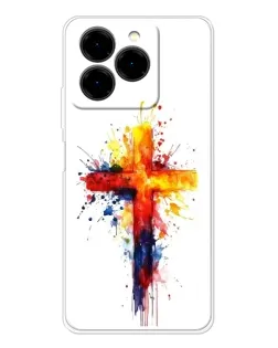 Чехол для Ulefone Note 20 Pro с картинкой «Акварельный крест»