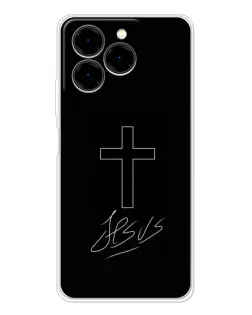Чехол для Ulefone Note 20 Pro с картинкой «Графический крест Jesus»