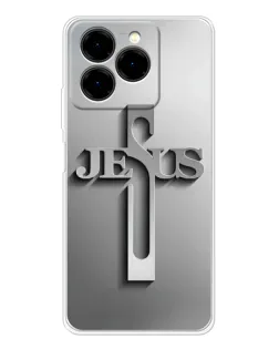 Чехол для Ulefone Note 20 Pro с картинкой «Металлический крест Jesus»