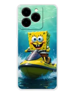 Чехол для Ulefone Note 20 Pro с картинкой «Спанч Боб на гидроцикле» Чехол для Ulefone Note 20 Pro с картинкой «Спанч Боб на гидроцикле»