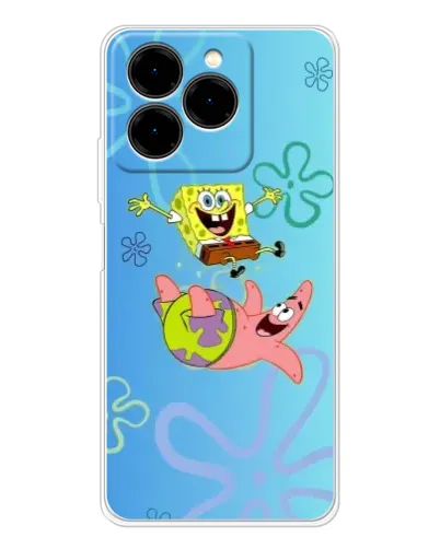 Чехол для Ulefone Note 20 Pro с картинкой «Спанч Боб и Патрик»