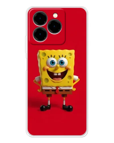 Чехол для Ulefone Note 20 Pro с картинкой «Спанч Боб на красном»
