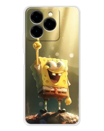 Чехол для Ulefone Note 20 Pro с картинкой «Сияющий Спанч Боб»