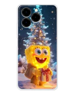 Чехол для Ulefone Note 20 Pro с картинкой «Рождественский Спанч Боб» Чехол для Ulefone Note 20 Pro с картинкой «Рождественский Спанч Боб»