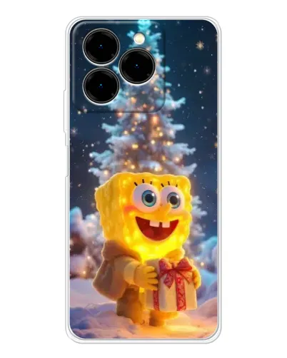 Чехол для Ulefone Note 20 Pro с картинкой «Рождественский Спанч Боб»