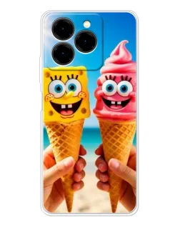 Чехол для Ulefone Note 20 Pro с картинкой «Спанч Боб мороженое» Чехол для Ulefone Note 20 Pro с картинкой «Спанч Боб мороженое»