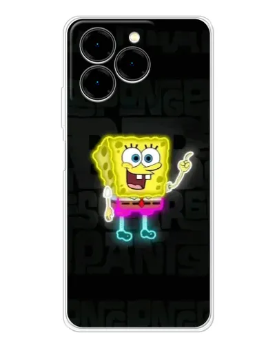 Чехол для Ulefone Note 20 Pro с картинкой «Неоновый Губка Боб»