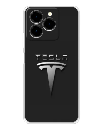 Чехол для Ulefone Note 20 Pro с картинкой «Стальной логотип Tesla»