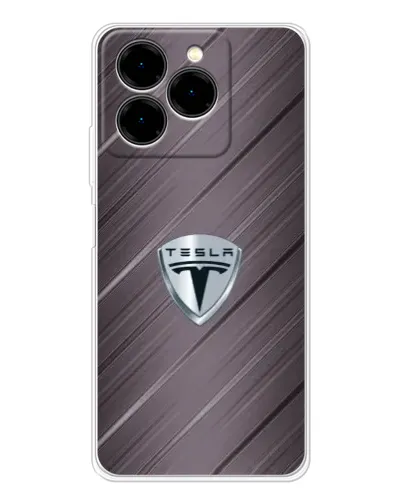 Чехол для Ulefone Note 20 Pro с картинкой «Металлическая текстура Tesla»