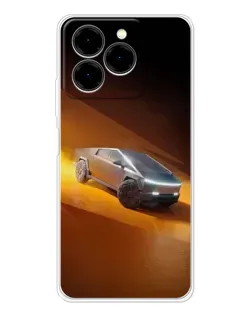 Чехол для Ulefone Note 20 Pro с картинкой «Cybertruck в пустыне»