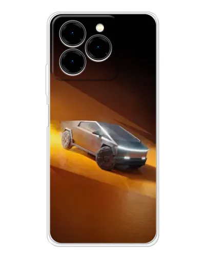 Чехол для Ulefone Note 20 Pro с картинкой «Cybertruck в пустыне»