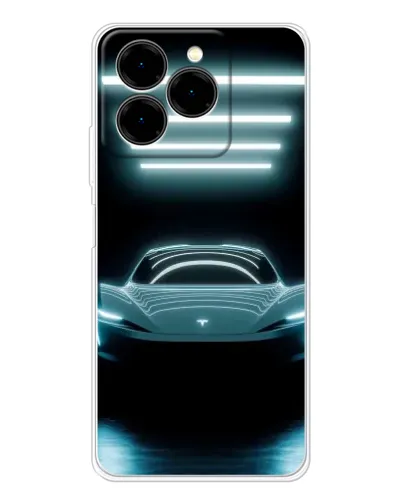 Чехол для Ulefone Note 20 Pro с картинкой «Tesla в неоне»