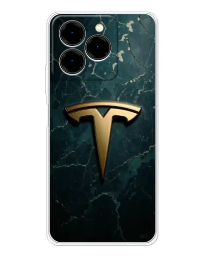 Чехол для Ulefone Note 20 Pro с картинкой «Мраморная Tesla Gold»