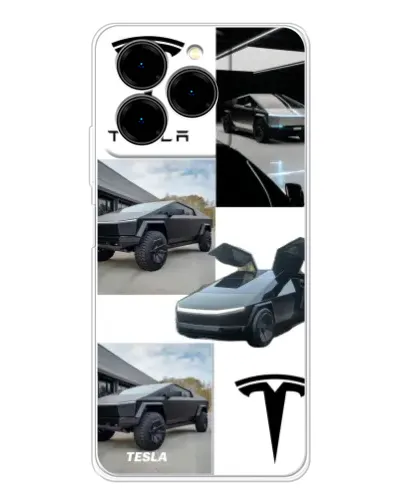Чехол для Ulefone Note 20 Pro с картинкой «Коллаж Cybertruck Tesla»