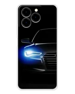 Чехол для Ulefone Note 20 Pro с картинкой «Неоновый взгляд Audi»