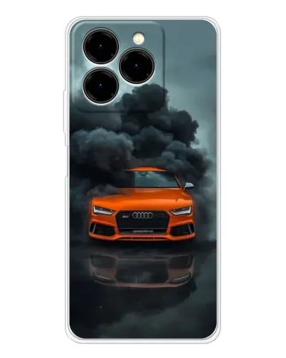 Чехол для Ulefone Note 20 Pro с картинкой «Audi в облаках дыма»