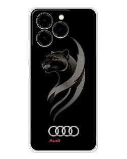 Чехол для Ulefone Note 20 Pro с картинкой «Графика — пантера и Audi»
