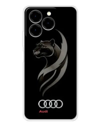 Чехол для Ulefone Note 20 Pro с картинкой «Графика — пантера и Audi»