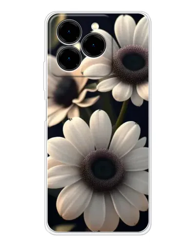 Чехол для Ulefone Note 20 Pro с картинкой «Белые маргаритки макро»
