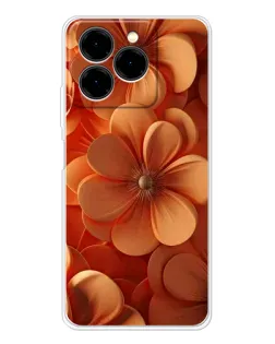 Чехол для Ulefone Note 20 Pro с картинкой «Оранжевый макро цветок»