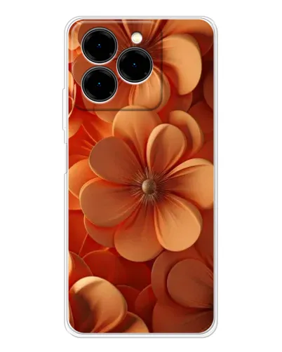 Чехол для Ulefone Note 20 Pro с картинкой «Оранжевый макро цветок»