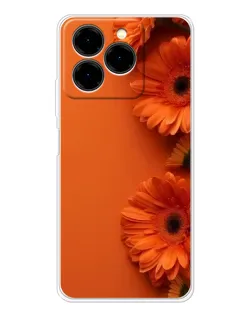 Чехол для Ulefone Note 20 Pro с картинкой «Оранжевые герберы»