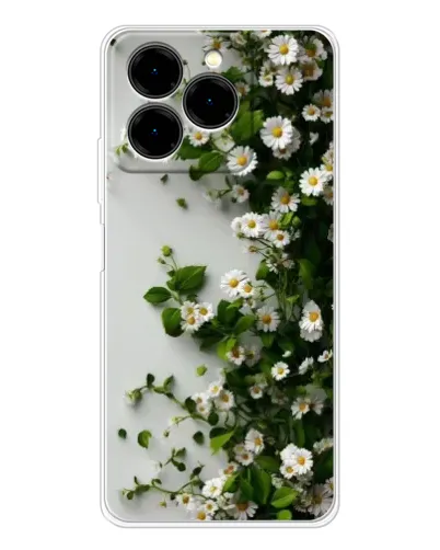 Чехол для Ulefone Note 20 Pro с картинкой «Ветка мелких белых цветов»