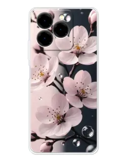 Чехол для Ulefone Note 20 Pro с картинкой «Нежная сакура и капли»