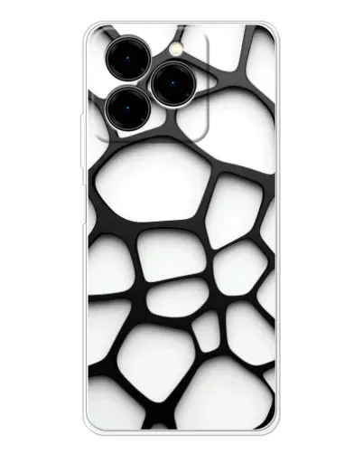 Чохол для Ulefone Note 20 Pro з картинкою «Біла об'ємна сітка»