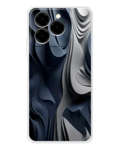 Чохол для Ulefone Note 20 Pro з картинкою «Об'ємні сині складки»
