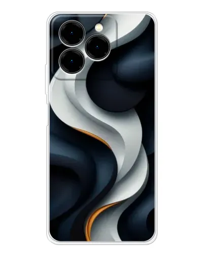 Чохол для Ulefone Note 20 Pro з картинкою «Об'ємні чорно-білі стрічки»