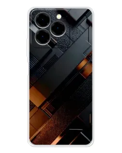 Чохол для Ulefone Note 20 Pro з картинкою «Чорні геометричні блоки»