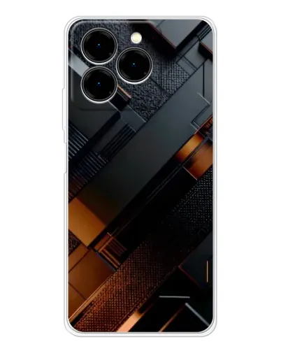 Чохол для Ulefone Note 20 Pro з картинкою «Чорні геометричні блоки»