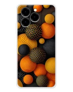 Чохол для Ulefone Note 20 Pro з картинкою «Об'ємні помаранчеві сфери»
