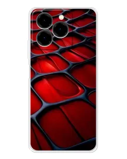 Чохол для Ulefone Note 20 Pro з картинкою «Червона глянцева сітка»