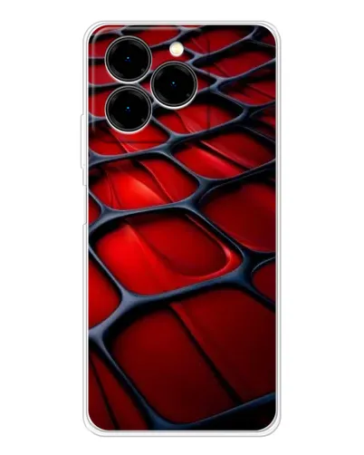 Чохол для Ulefone Note 20 Pro з картинкою «Червона глянцева сітка»