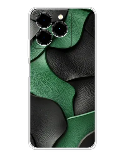 Чохол для Ulefone Note 20 Pro з картинкою «Зелені шкіряні хвилі»