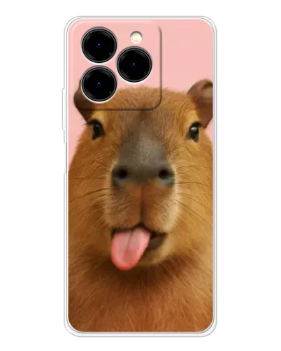 Чехол для Ulefone Note 20 Pro с картинкой «Капибара с языком» Чехол для Ulefone Note 20 Pro с картинкой «Капибара с языком»