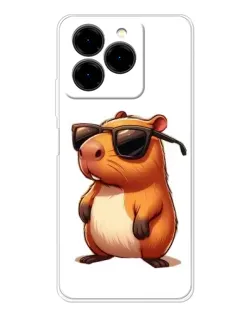 Чехол для Ulefone Note 20 Pro с картинкой «Капибара в очках»