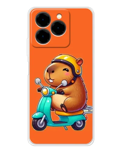 Чехол для Ulefone Note 20 Pro с картинкой «Капибара на скутере» Чехол для Ulefone Note 20 Pro с картинкой «Капибара на скутере»