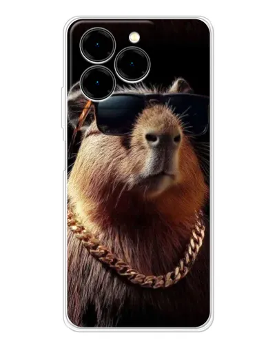 Чехол для Ulefone Note 20 Pro с картинкой «Капибара золотая цепь» Чехол для Ulefone Note 20 Pro с картинкой «Капибара золотая цепь»