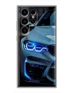 Чохол для Ulefone Note 22 з картинкою «Погляд BMW з синіми фарами»