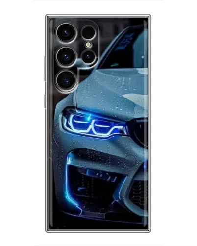 Чохол для Ulefone Note 22 з картинкою «Погляд BMW з синіми фарами»