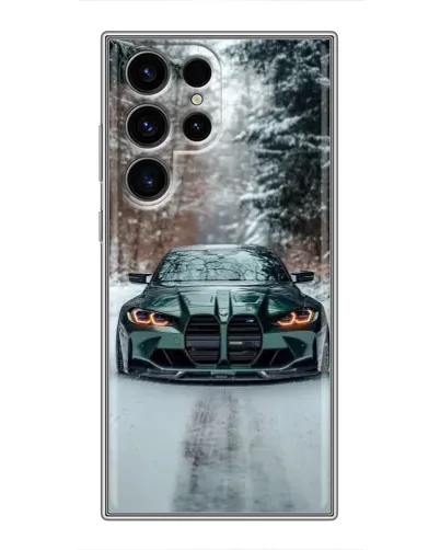 Чохол для Ulefone Note 22 з картинкою «BMW у зимовому лісі»