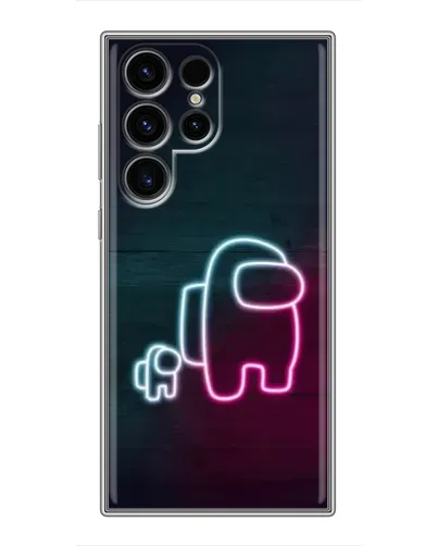 Чохол для Ulefone Note 22 з картинкою «Among Us неон-арт»