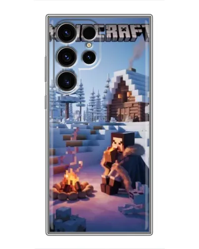 Чохол для Ulefone Note 22 з картинкою «Зимовий Minecraft»