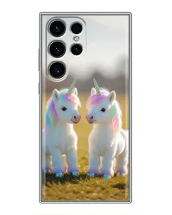 Чехол для Ulefone Note 22 с картинкой «Пара единорогов»